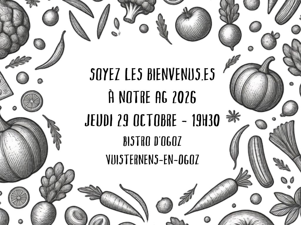 invitation à l'Assemblée générale annuelle au Bistro d'Ogoz